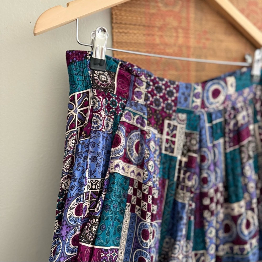 Vintage Crinkle Textured Patchwork Patterned High… - image 2